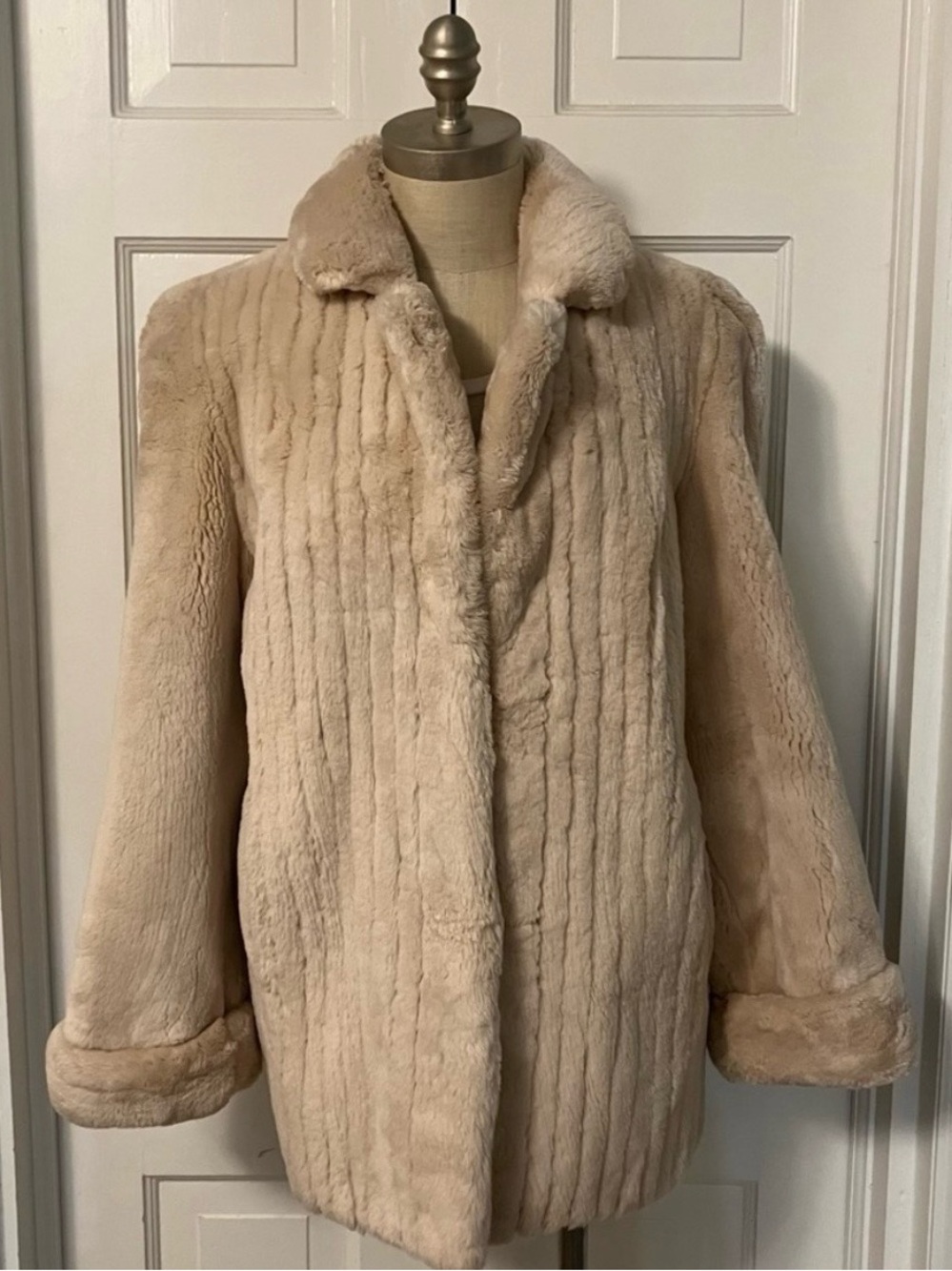 RARE Canada Select Beaver Cream Vintage Sheared Beaver Jacket